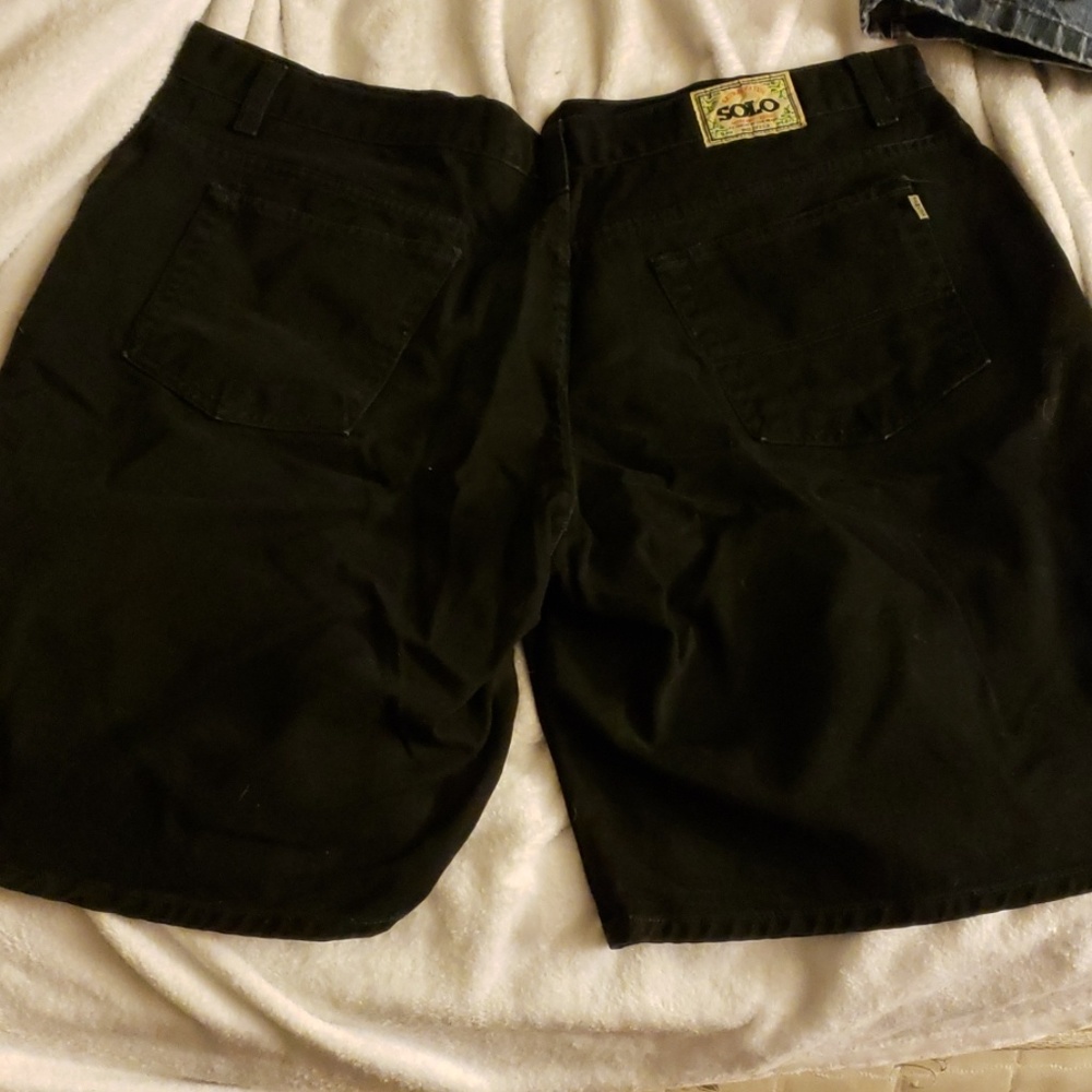Black Jean Shorts